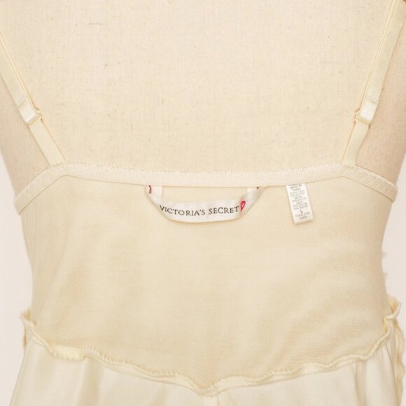 VINTAGE 90s Victoria Secret Ivory Long Bridal Nightgown - Bra 34 C/D -Size L - Picture 5 of 5